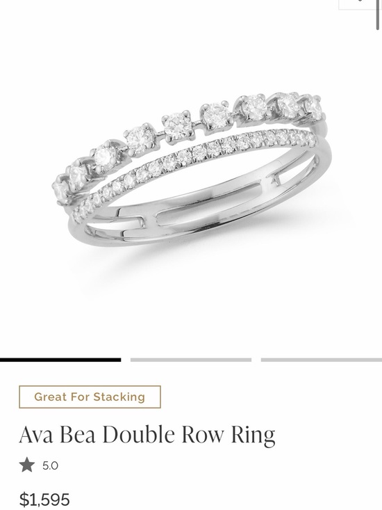 Dana Rebecca Designs Jewelry - Dana Rebecca Designs Double Row Ava Bea Diamond Ring in 14k white gold